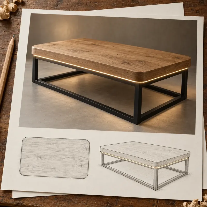 LED-edge coffee table